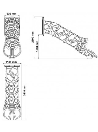 Гірка труба пряма для ігрового майданчика 150 см Гірка труба пряма для ігрового майданчика 150 см